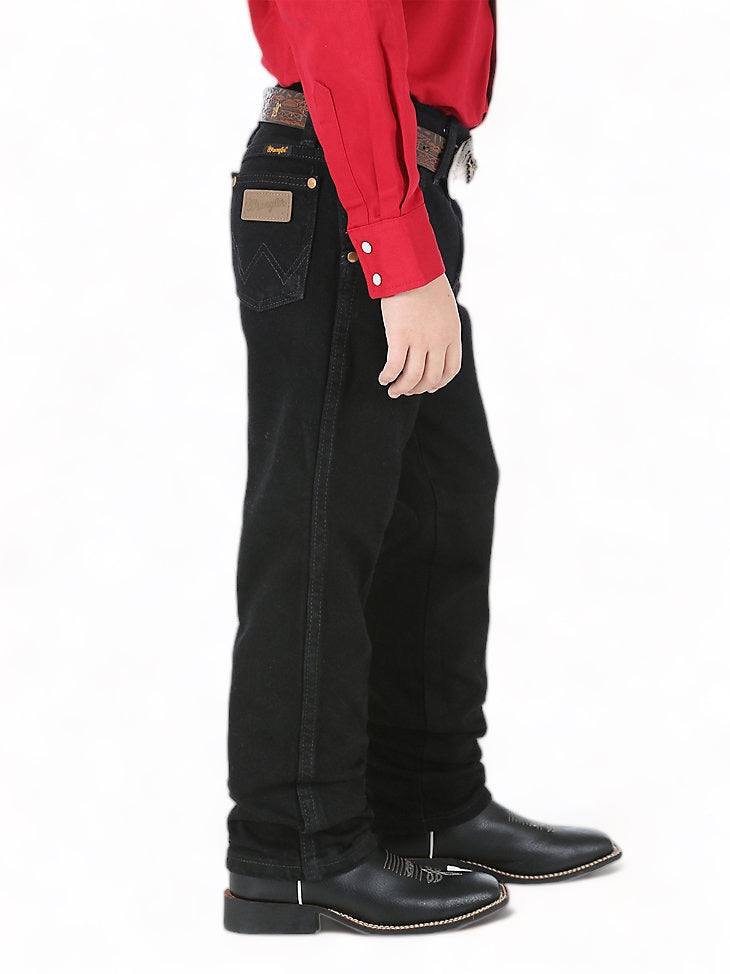 KS PANTALÓN WRANGLER 13MWJBK VAQUERO CORTE VAQUERO NIÑO NEGRO
