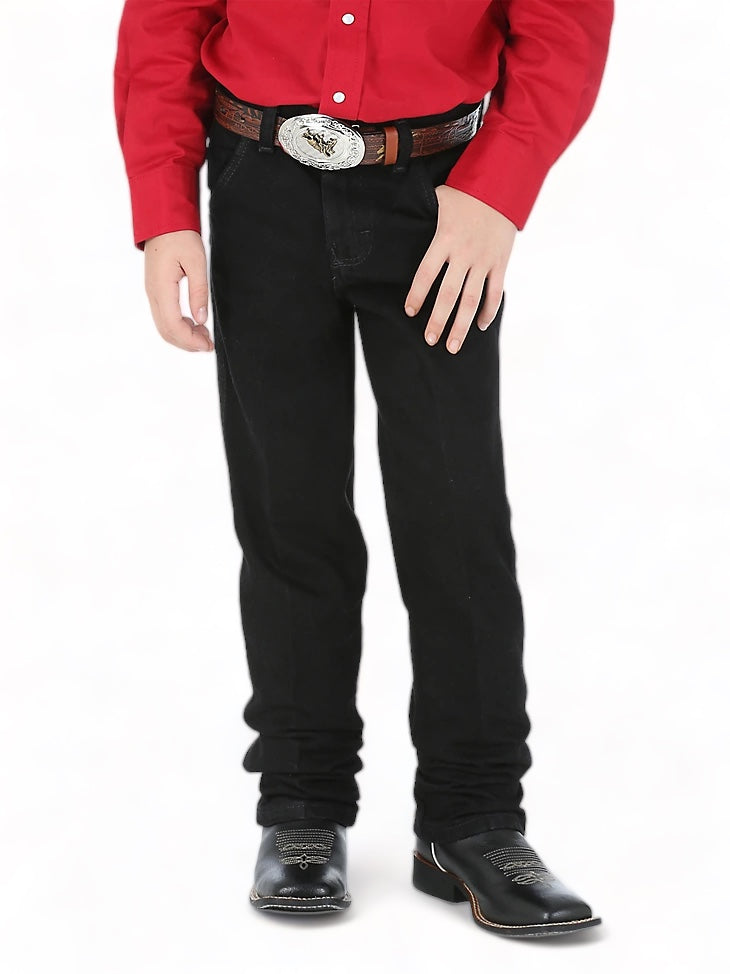 KS PANTALÓN WRANGLER 13MWBBK VAQUERO CORTE VAQUERO NIÑO GRANDE NEGRO