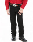 KS PANTALÓN WRANGLER 13MWBBK VAQUERO CORTE VAQUERO NIÑO GRANDE NEGRO