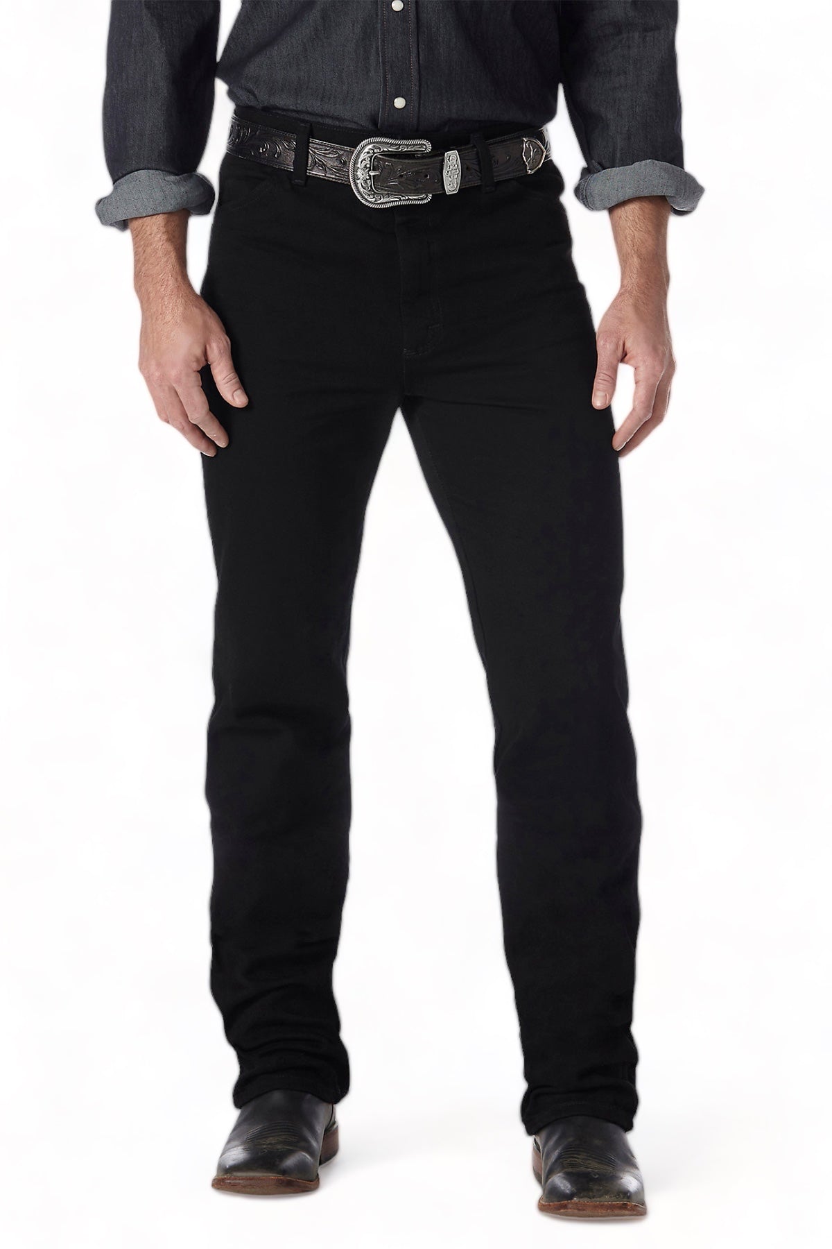 CA PANTALÓN WRANGLER 936WBK VAQUERO CORTE VAQUERO SLIM FIT NEGRO