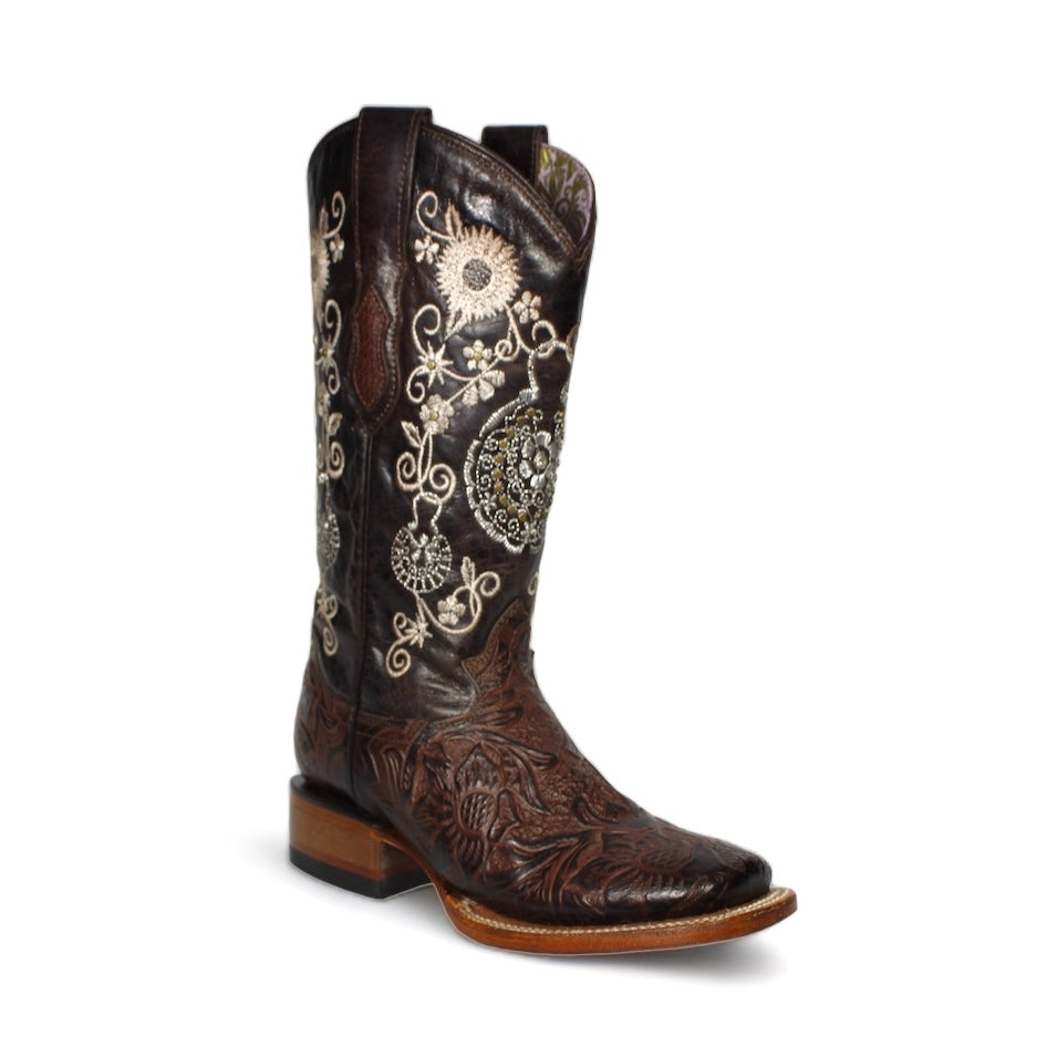 DA BOTA EL JEREZANO ARRACADA CINCELADA CAFÉ