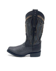 DA BOTA CUADRA BROWN LASER & STUDS SQUARE TOE CU997