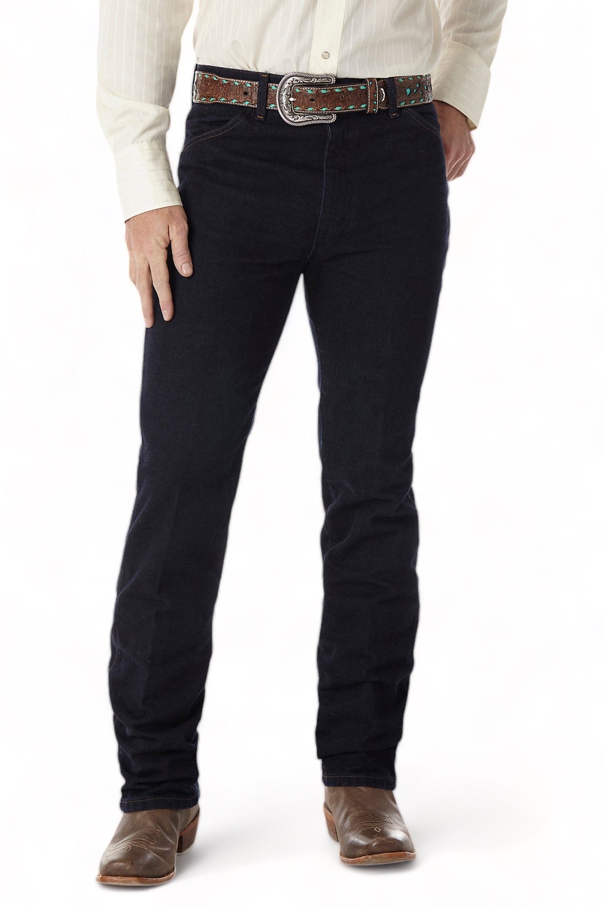 PANTALÓN WRANGLER 933SEDD CORTE VAQUERO EDICIÓN PLATEADA AJUSTADO DENIM OSCURO