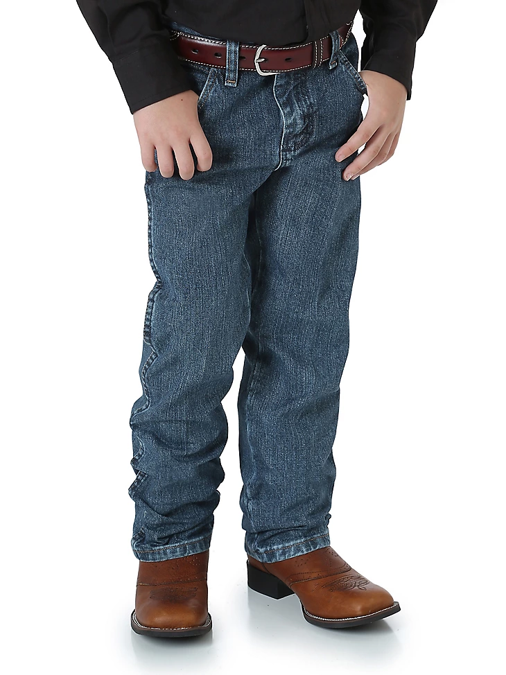 KS PANTALÓN WRANGLER 13MWBSW VAQUERO CORTE VAQUERO NIÑO GRANDE SUTIL DESGASTADO
