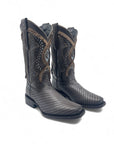 DA BOTA CUADRA BROWN LASER & STUDS SQUARE TOE CU997
