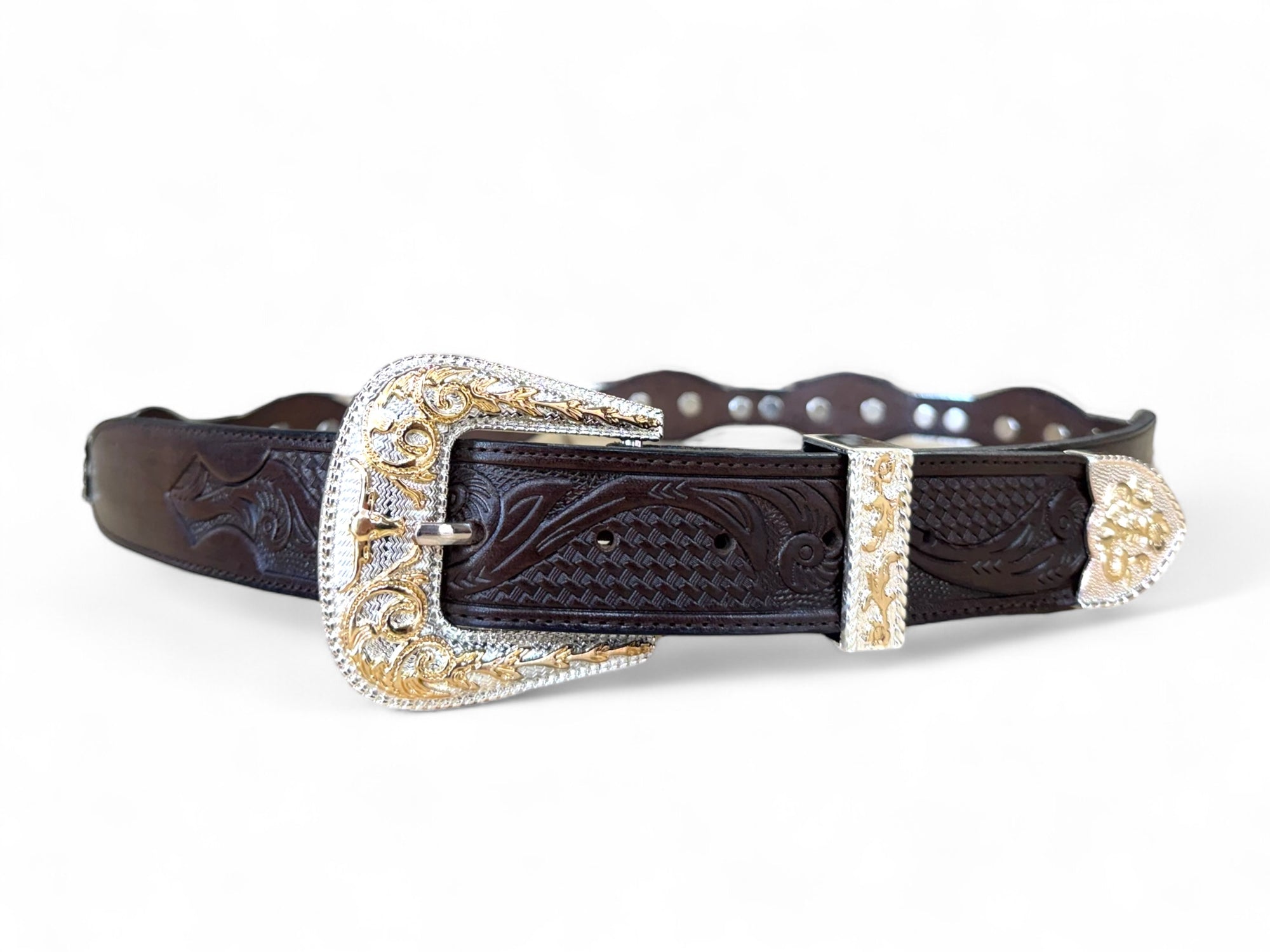 CA CINTO EJU CONCHO FINO CINCELADO CAFÉ