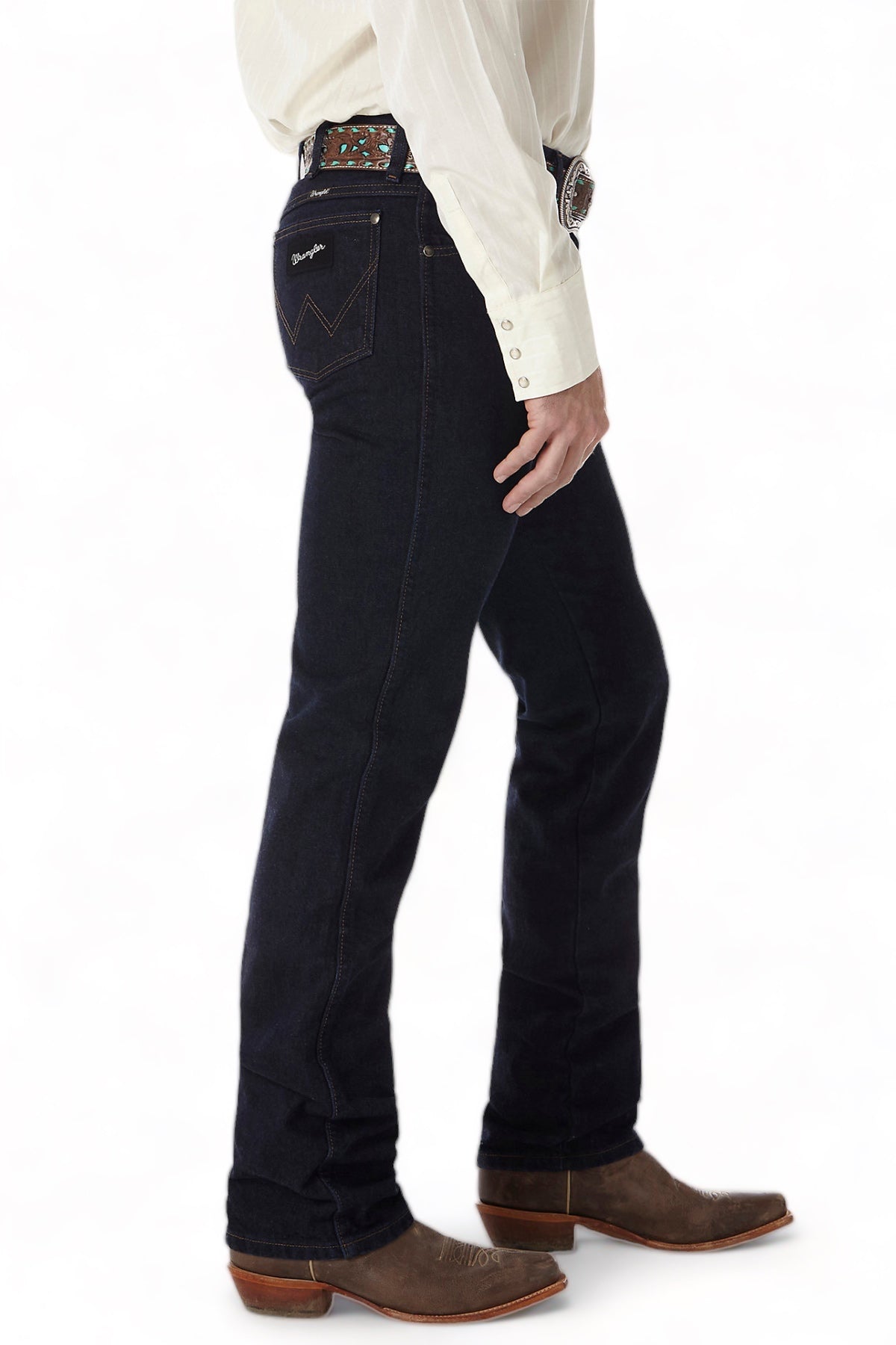 PANTALÓN WRANGLER 933SEDD CORTE VAQUERO EDICIÓN PLATEADA AJUSTADO DENIM OSCURO