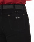 PANTALÓN WRANGLER 933SEWK CORTE VAQUERO EDICIÓN PLATEADA AJUSTADO NEGRO