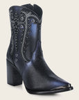 DA BOTA CUADRA BORDADO NEGRO CU870