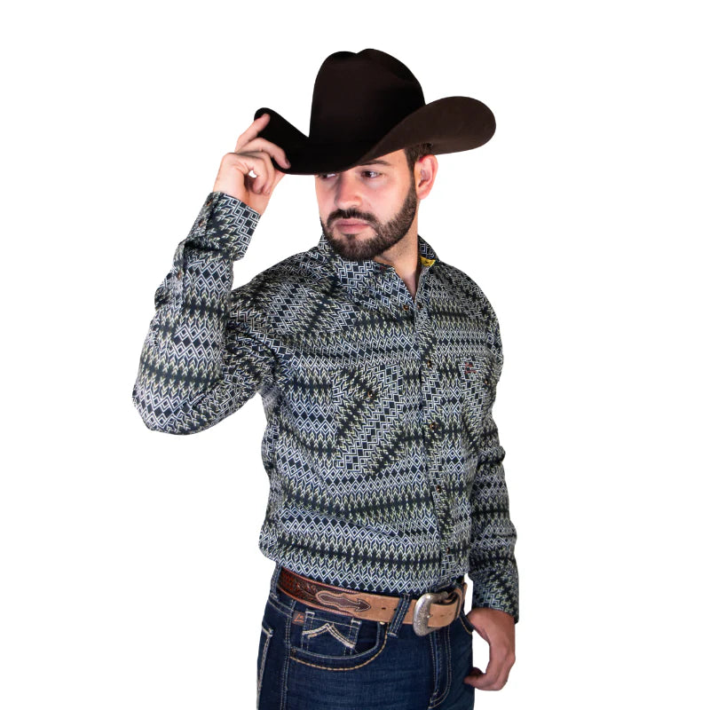 CA CAMISA DENVER FLECHAS AZTEC AZUL CHH209