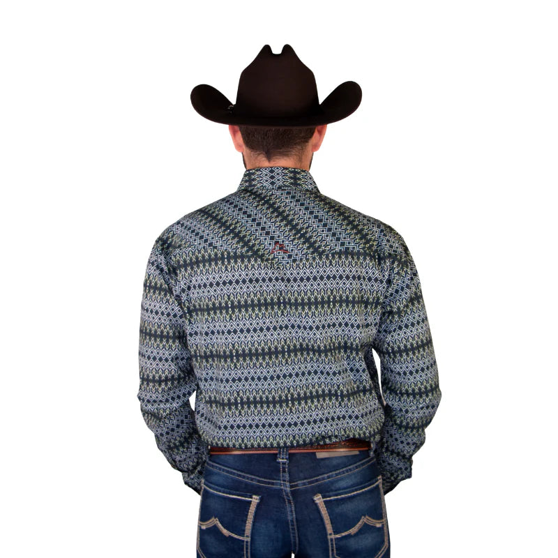 CA CAMISA DENVER FLECHAS AZTEC AZUL CHH209