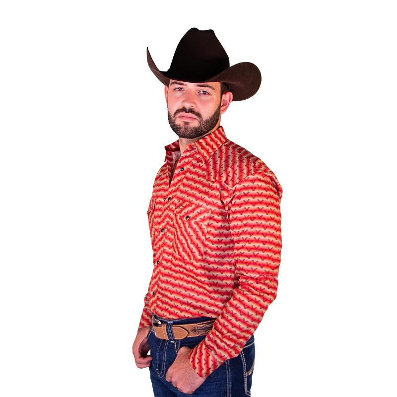 CA CAMISA DENVER ETNICO ROJO CHH202