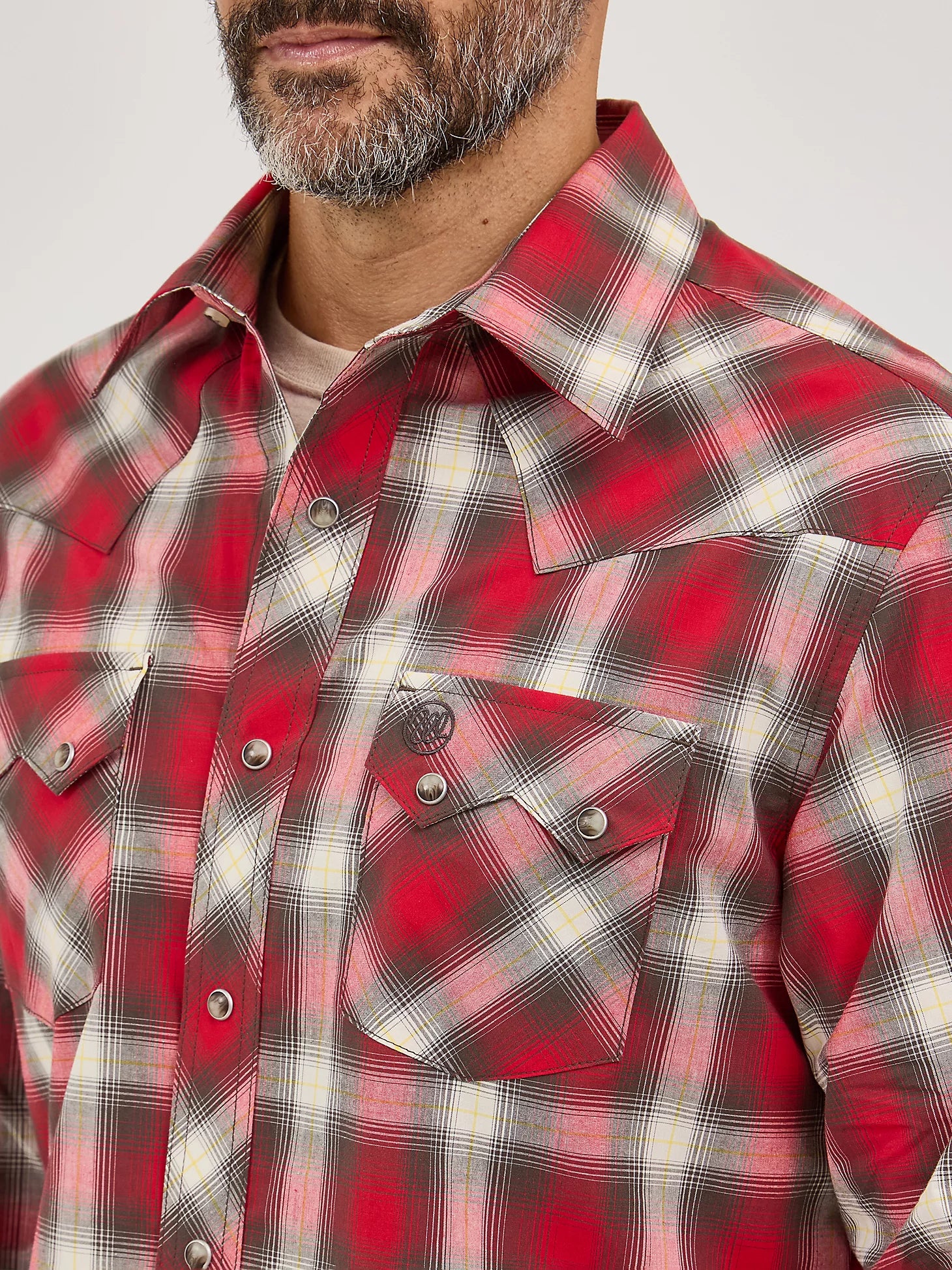 CA WRANGLER LONG SLEEVE RETRO RED FLANNEL