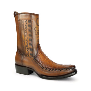 CA BOTA CUADRA CHESTNUT OSTRICH CU804