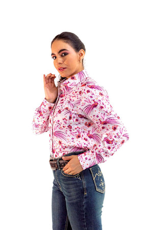 DA CAMISA DENVER CM106 EST PAVO REAL ROSA