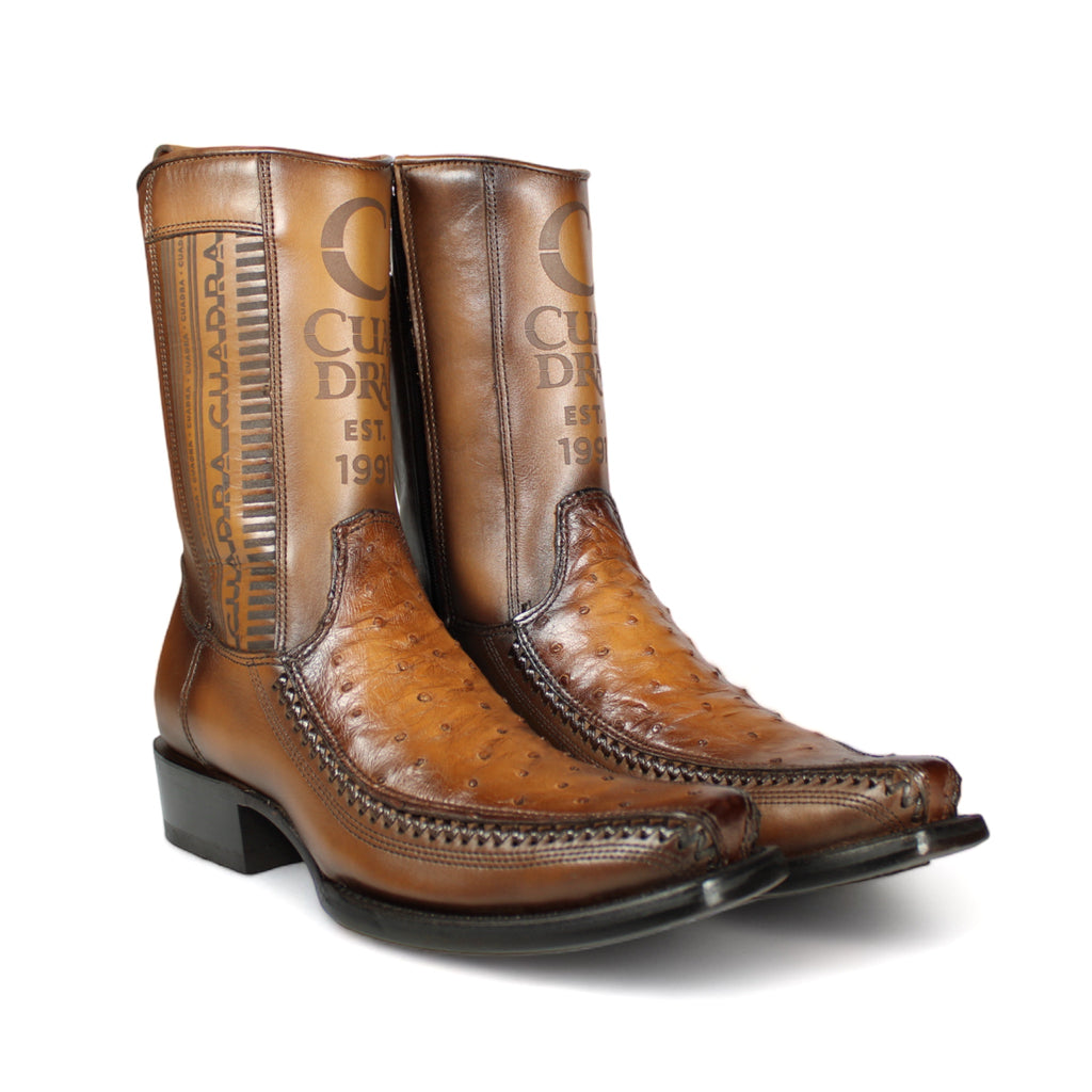 CA BOTA CUADRA CHESTNUT OSTRICH CU804