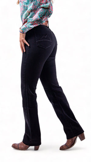 DA ICY DENVER DM027 HIGH RISE STRAIGHT JEANS BLACK