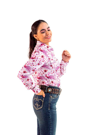 DA CAMISA DENVER CM106 EST PAVO REAL ROSA