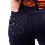 DA ICY DENVER DM027 HIGH RISE STRAIGHT JEANS BLACK