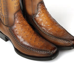 CA BOTA CUADRA CHESTNUT OSTRICH CU804