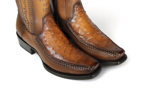 CA BOTA CUADRA CHESTNUT OSTRICH CU804