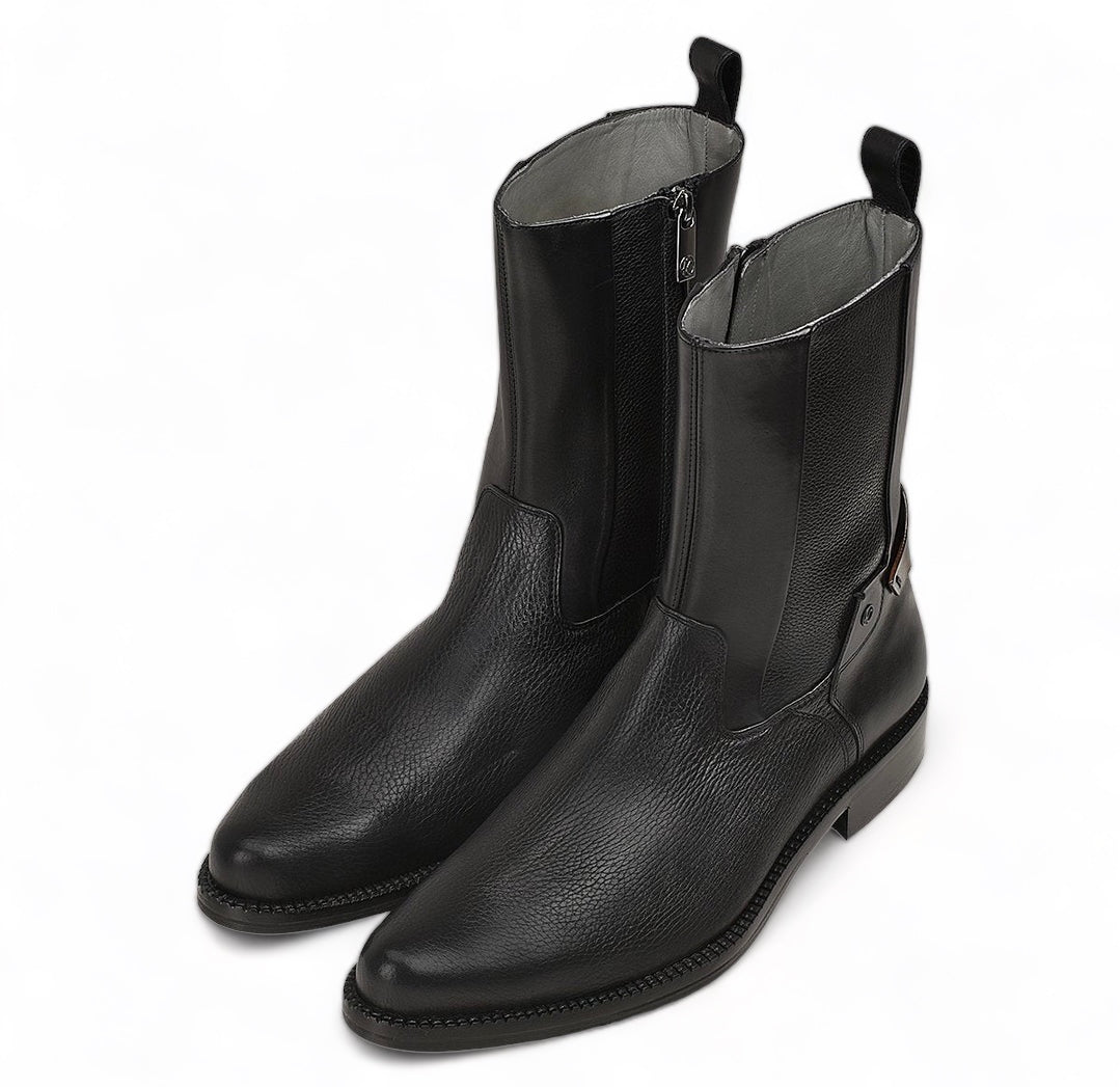 CA BOTA CUADRA VENADO GENUINA NEGRO FC659