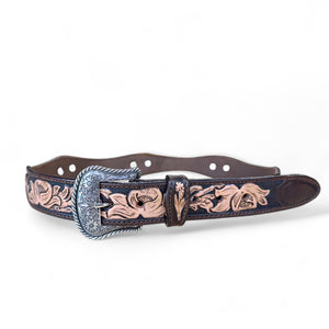 UX CINTO TEXANA BELTS CINCELADO CAFE