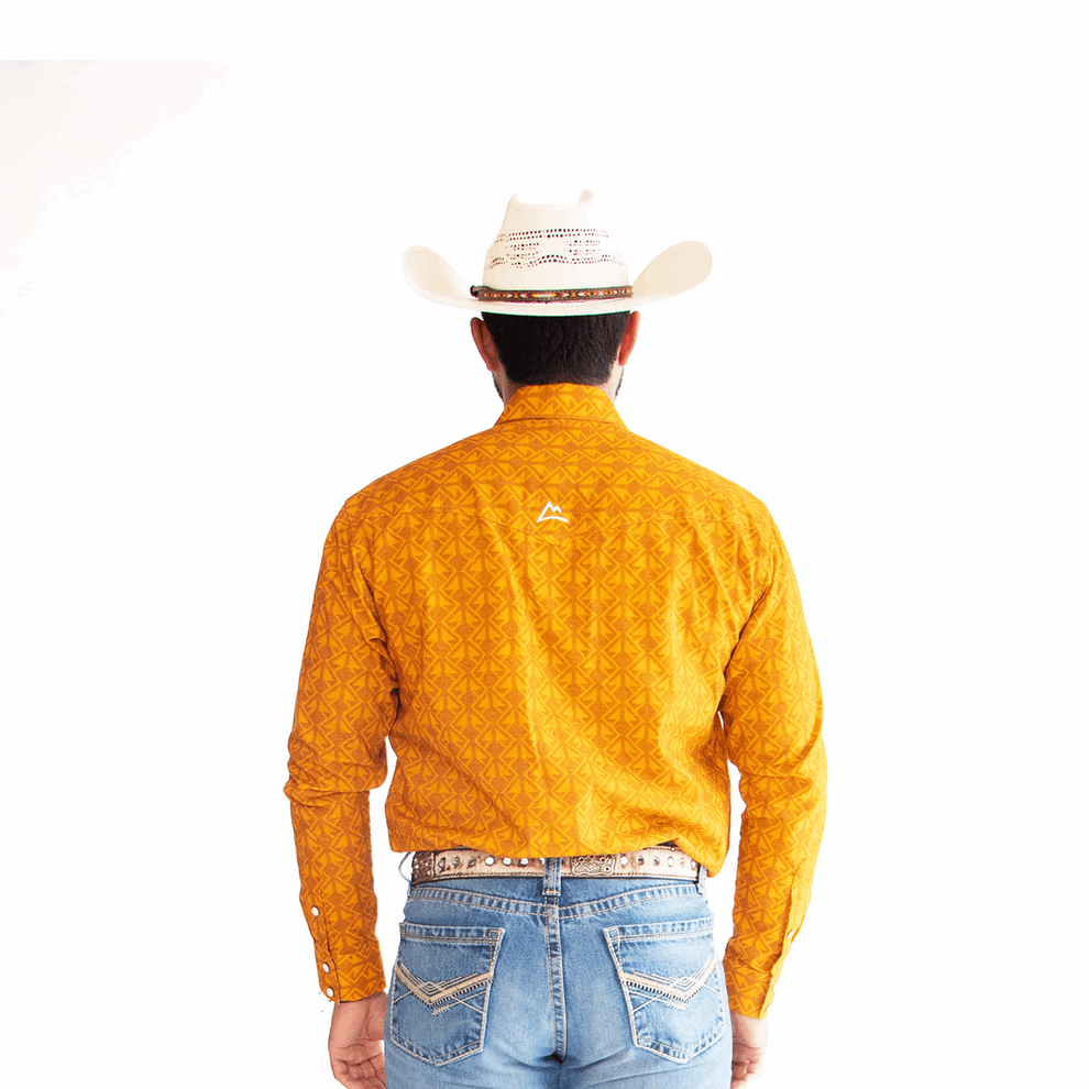 CA CAMISA DENVER CHH174 ORANGE ESTAMPADO