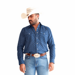 CA CAMISA DENVER CHH175 NAVY ESTAMPADO