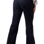 DA ICY DENVER DM030 HIGH RISE BOOT CUT JEANS BLACK