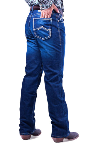 CA DENVER JH004 COWBOY CUT JEANS DARK BLUE