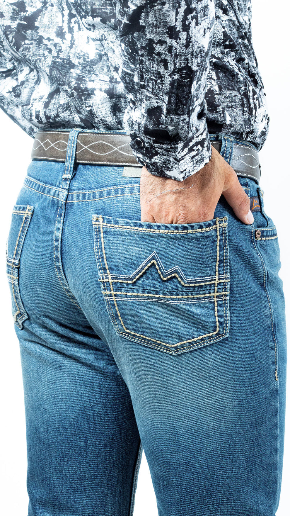 CA DENVER JH005 COWBOY CUT JEANS BLUE