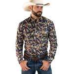 CA CAMISA DENVER CHH159 EST FLORES MARINO