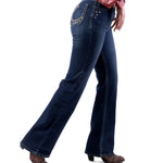 DA ICY DENVER DM032 MID RISE BOOT CUT JEANS DENIM