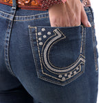 DA ICY DENVER DM032 MID RISE BOOT CUT JEANS DENIM